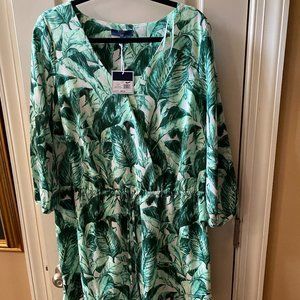 Kaari Petite Long Sleeve Flutter Bottom V-Neck Romper, Size PXL, Brand New